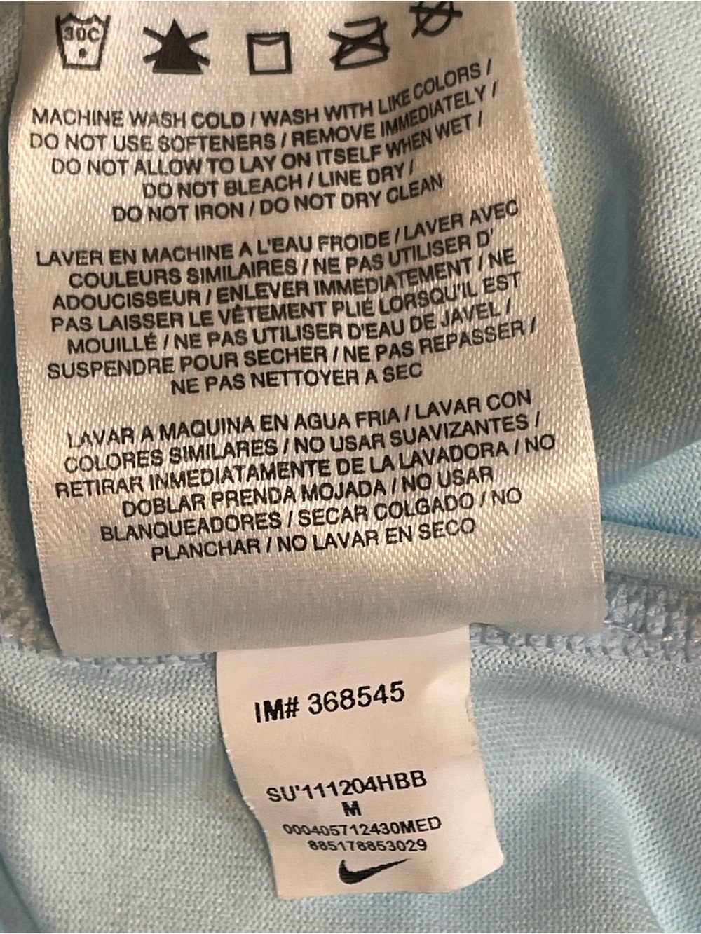 Nike Women's Light Blue/Aqua Dri-FIT Performance Tee Size M - Picture 7 of 8